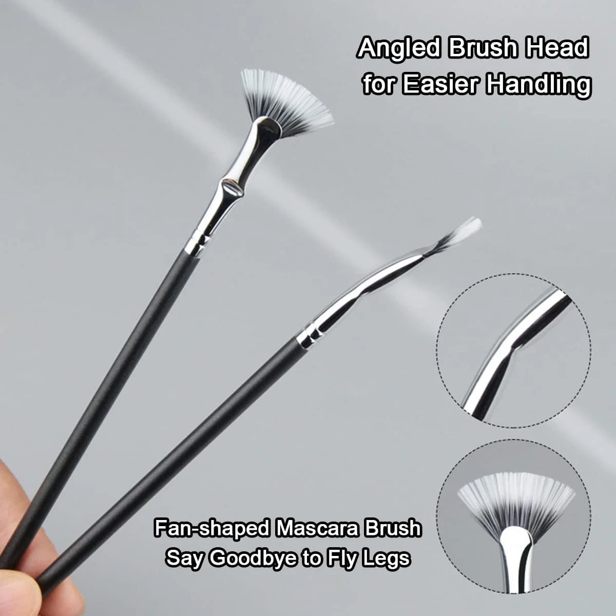 Folding Angle Scalloped Lash Brush