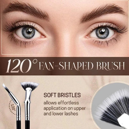 Folding Angle Scalloped Lash Brush