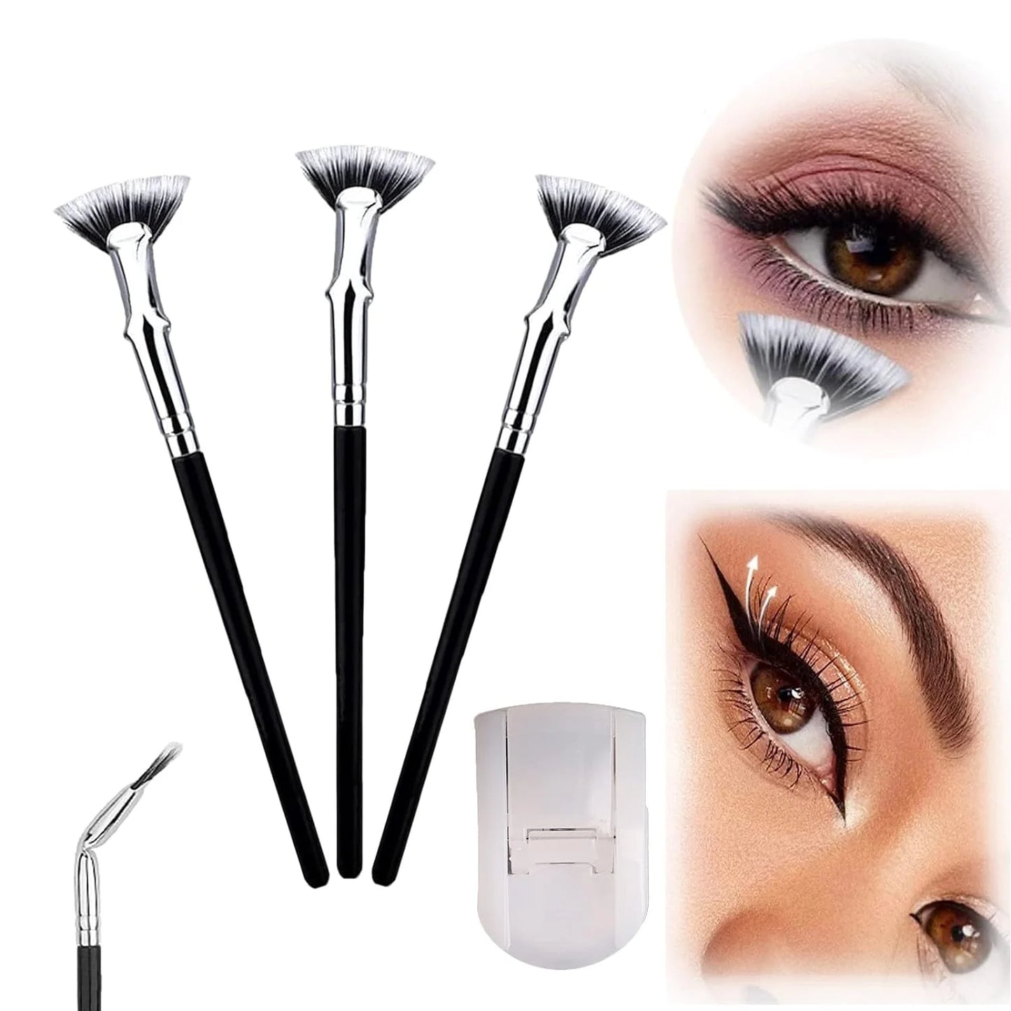 Folding Angle Scalloped Lash Brush